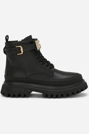 Dolce & Gabbana Calfskin Ankle Boots With Dg Logo - Woman Shoes (24-38) 30
