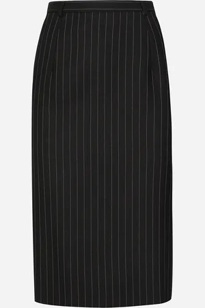 Dolce & Gabbana Pinstripe Wool Calf-length Skirt - Woman Skirts Multi-colored 38