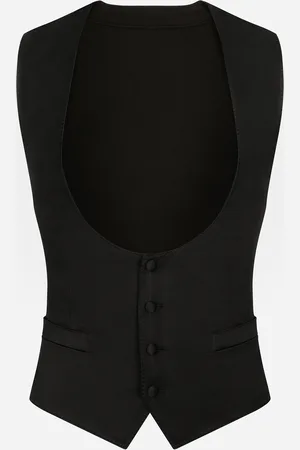 Dolce & Gabbana Single-breasted Silk Vest - Man Suits And Blazers Fabric 48