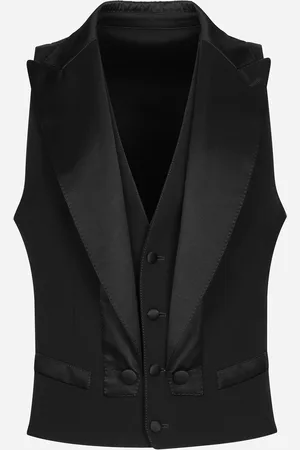 Dolce & Gabbana Single-breasted Gabardine Vest - Man Suits And Blazers Wool 44