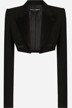 Dolce & Gabbana Single-breasted Wool Gabardine Spencer Tuxedo Jacket - Woman Blazers Wool 36