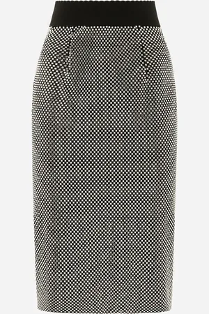 Dolce & Gabbana Calf-length Crystal Mesh Skirt - Woman Skirts 36