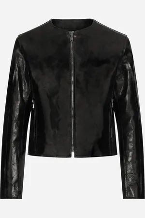 Dolce & Gabbana Collarless Leather Jacket - Man Coats And Jackets 48