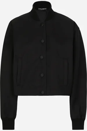 Dolce & Gabbana Gabardine Bomber Jacket, Waxed On Reverse, With Branded Tag - Woman Coats And Jackets 36