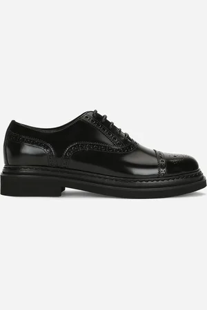 Dolce & Gabbana Brushed Calfskin Lacing - Woman Flat Shoes Leather 36