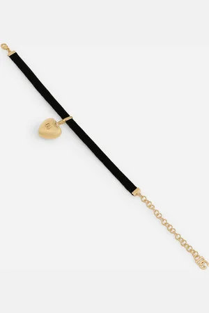 Dolce & Gabbana Velvet Ribbon Necklace With Dg Logo Heart - Woman Bijoux Multi-colored Metal Onesize