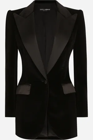Dolce & Gabbana Single-breasted Velvet Turlington Tuxedo Jacket - Woman Blazers 36