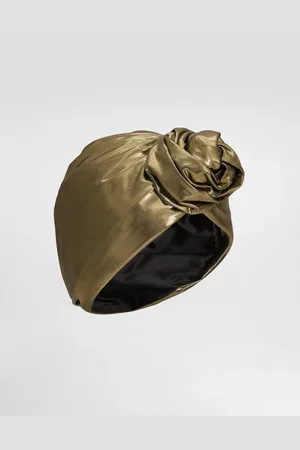 Dolce & Gabbana Foiled Organzine Turban - Woman Hats And Gloves Fabric 56