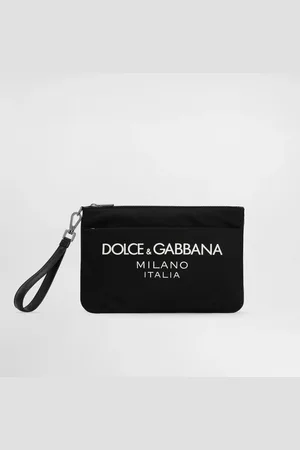 Dolce & Gabbana Nylon Pouch With Rubberized Logo - Man Briefcase And Clutches Nylon Onesize