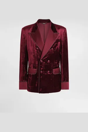 Dolce & Gabbana Double-breasted Velvet Jacket - Man Suits And Blazers 48