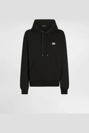 Dolce & Gabbana Jersey Hoodie With Branded Tag - Man Sweatshirts Cotton 48