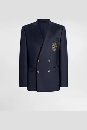 Dolce & Gabbana Double-breasted Wool Jacket With Patch - Man Suits And Blazers 48