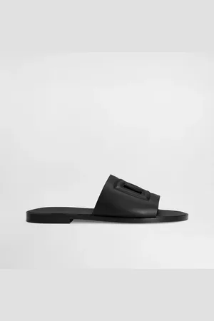 Dolce & Gabbana Calfskin Sliders - Man Sandals And Slides Leather 44