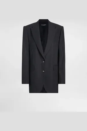 Dolce & Gabbana Oversize Woolen Jacket - Woman Blazers Gray 36