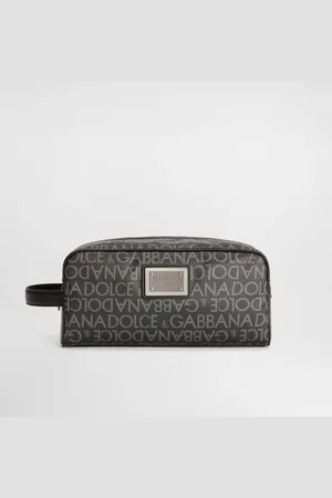 Dolce & Gabbana Coated Jacquard Toiletry Bag - Man Wallets And Small Leather Goods Multi-colored Fabric Onesize