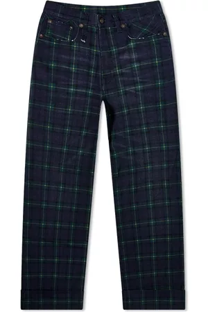 R13 Lisa Baggy Jean With All Over Tartan Print