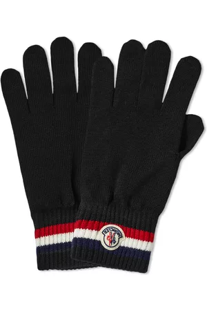 Moncler Men Gloves - Tricolore Band Logo Gloves