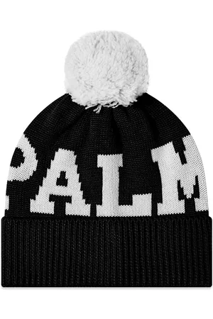 Palm Angels Logo Pompon Beanie Hat