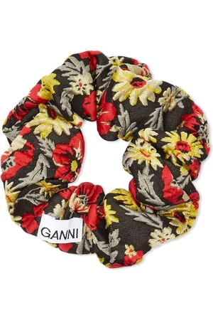 Ganni 3D Jacquard Floral Scrunchie