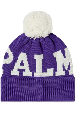 Palm Angels Logo Pompon Beanie Hat