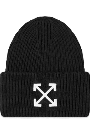 OFF-WHITE Arrow Ribbed Beanie Hat