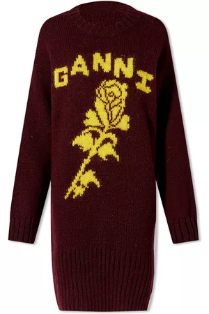 Ganni Long Pullover Logo Knit