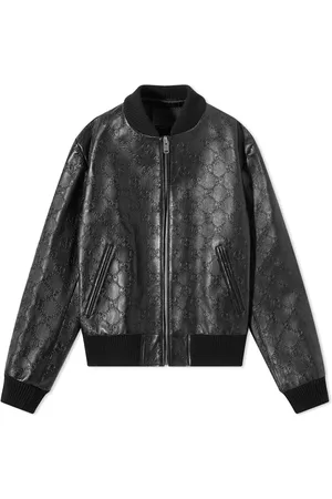 Gucci GG Embossed Leather Jacket