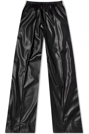 Palm Angels Leather Effect Loose Track Pant