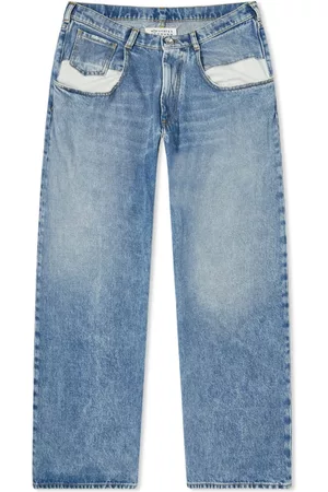 Maison Margiela 5 Pockets High Rise Baggy Cut Out Jeans