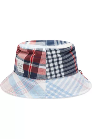 Thom Browne Men Hats - Madras Mix Bucket Hat