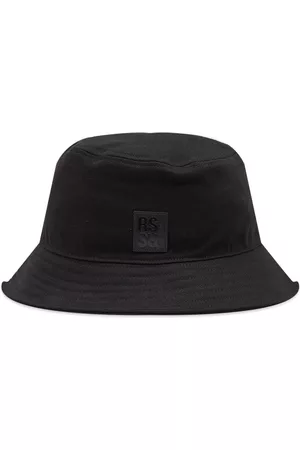 RAF SIMONS Leather Patch Bucket Hat