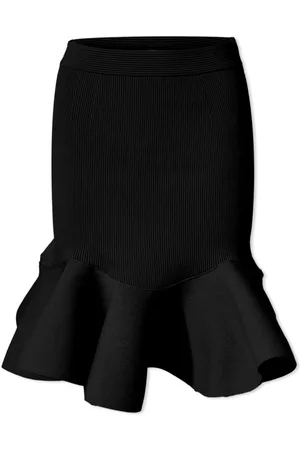 Alexander McQueen Ruffle Rib Mini Skirt