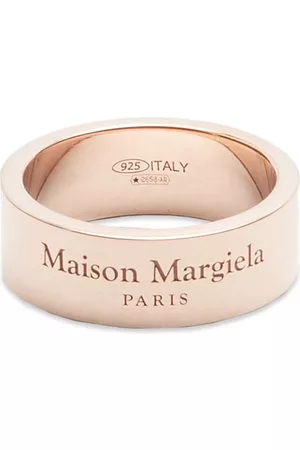 Maison Margiela Men Rings - Text Logo Band Ring