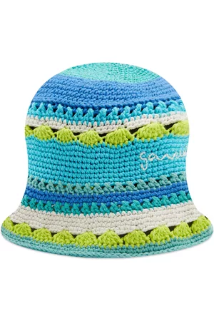 Ganni Cotton Crochet Bucket Hat