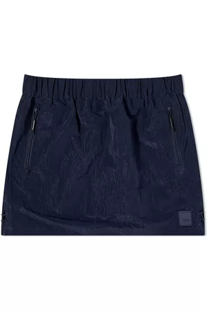 Rains Wrinkled Nylon Mini Skirt
