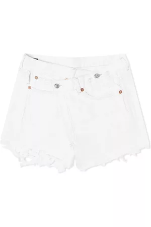 R13 Women Shorts - Shredded Crossover Short