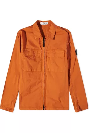Stone Island Men Jackets - Supima Cotton Twill Stretch-TC Zip Shirt Jacket