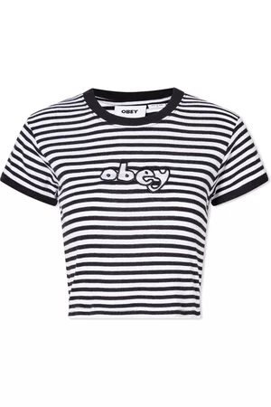 Obey Women Long Sleeve Polo Shirts - Zoe Baby Ringer T-Shirt