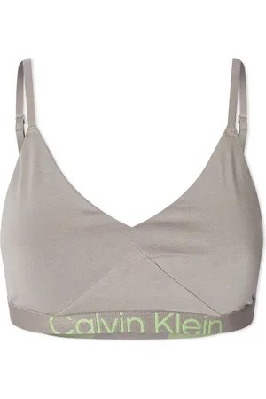 Calvin Klein Women's 1996 Cotton Lightly Lined Bralette, Grey