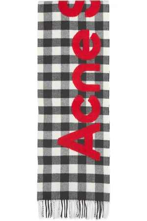 Acne Studios Veda Logo Check Scarf in