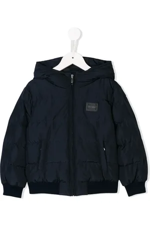 Dolce & Gabbana Logo-tag hooded down jacket