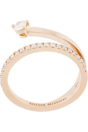 DELFINA DELETTREZ 18kt champagne gold Marry Me diamond ring