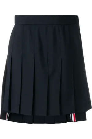 Thom Browne Asymmetric pleated miniskirt