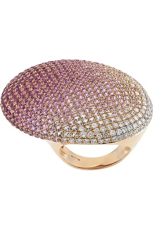 Gavello 18kt rose gold, sapphire and diamond cocktail ring