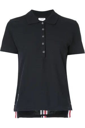 Thom Browne Stripe-trim polo top