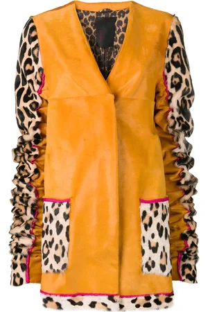 LISKA Animal printed sleeves coat