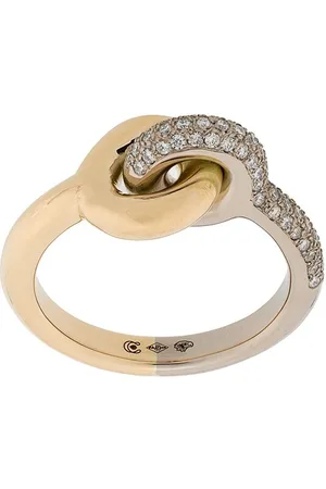 CHARLOTTE CHESNAIS 18kt yellow and white Maxi Twin Pave diamond ring