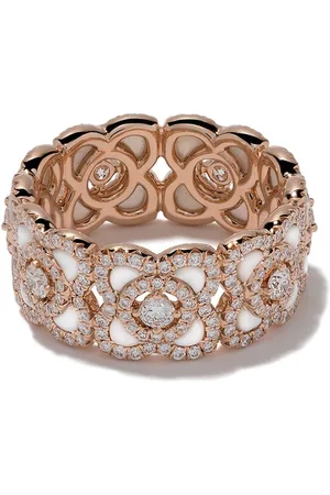 De Beers 18kt rose gold Enchanted Lotus Mother-of-Pearl and diamond band
