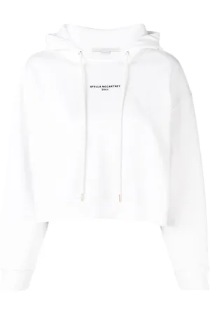 Stella McCartney Cropped logo print hoodie