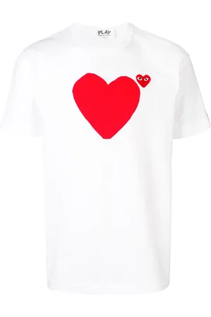 Comme des Garçons Logo heart printed T-shirt